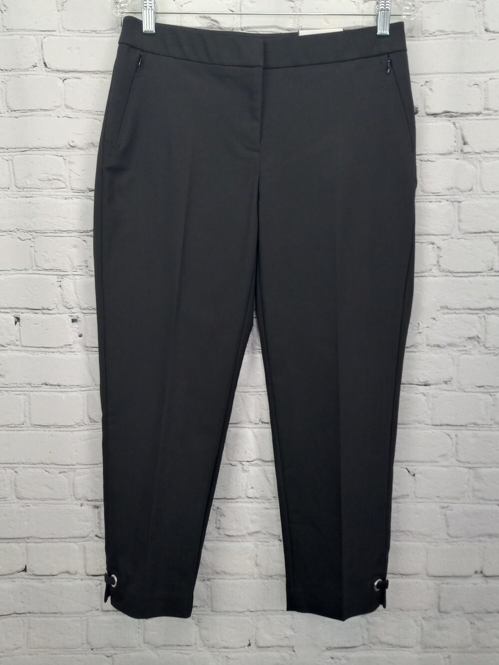 Rafaella Cropped Pants Women's Size 4 Black Curvy Business Casual Travel